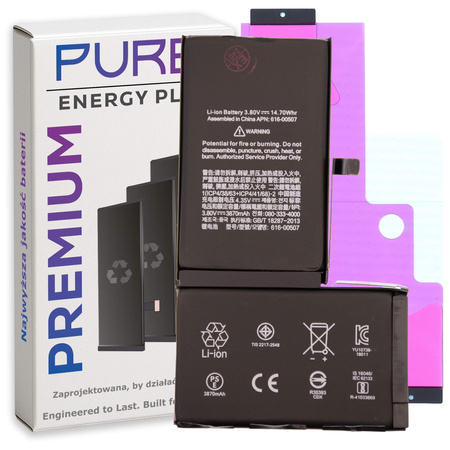 Bateria do iPhone XS Max Większa PURE Energy Plus Akumulator 3870 mAh