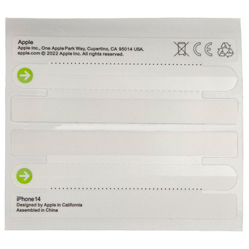 do iPhone 15 Plus naklejka na pudełko plomba