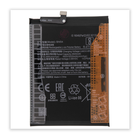 do Redmi Note 9/Redmi 9/10x BN54 bateria 5020mAh