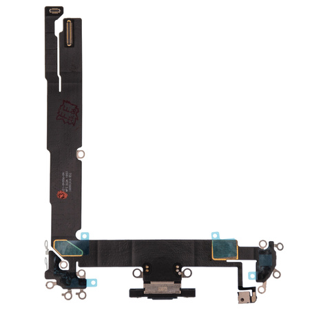 Złącze ładowania taśma dock port USB C mikrofon do Apple iPhone 16 Plus czarne OEM