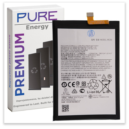 Bateria Pure Energy do Motorola Moto G9 Power bateria MC50 6000mAh