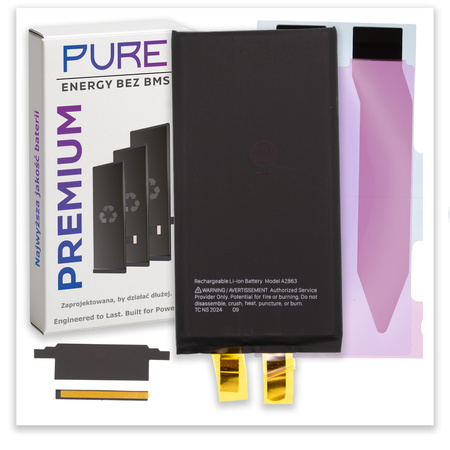 do iPhone 14 bateria bez BMS Pure 3500mAh