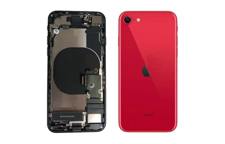 do iPhone SE 2022 obudowa ramka korpus przyciski tył czerwony