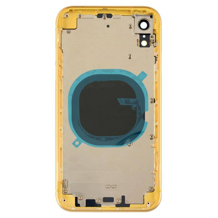 do iPhone XR obudowa ramka korpus przyciski tył żółty