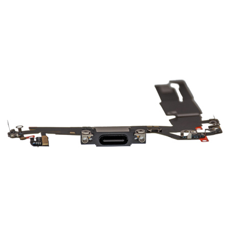 Złącze ładowania taśma dock port USB C mikrofon do Apple iPhone 16 czarne OEM