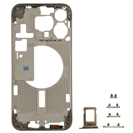 Korpus ramka obudowa do iPhone 15 Pro Max przyciski tacka SIM naturalny