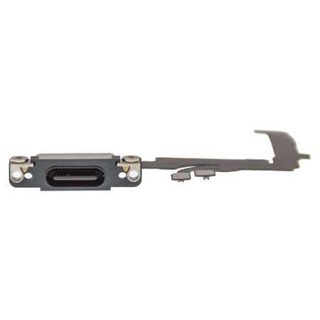 Złącze ładowania taśma dock port USB C mikrofon do Apple iPhone 16 Pro czarne OEM