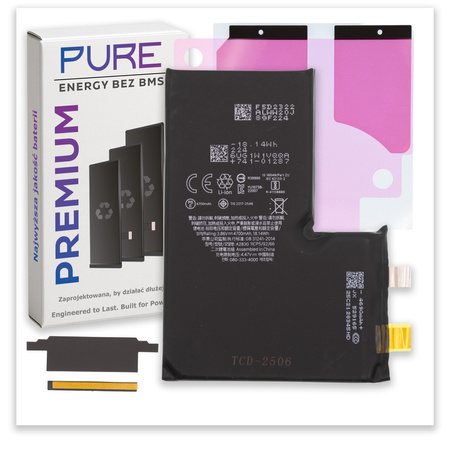 do iPhone 14 Pro Max bateria bez BMS Pure 4700mAh
