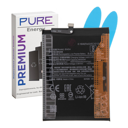 do Redmi Note 9/Redmi 9/10x BN54 bateria 5020mAh