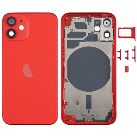 do iPhone 12 mini obudowa ramka korpus przyciski MagSafe tył czerwony