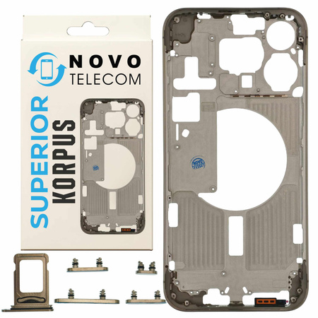 Korpus ramka obudowa do iPhone 15 Pro Max przyciski tacka SIM naturalny