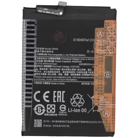 do Redmi 9 BN54 bateria 4920mAh