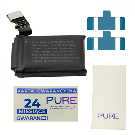 do Apple Watch 2 38mm bateria 273mAh