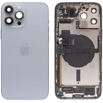 do iPhone 13 Pro obudowa ramka korpus tył niebieski demontaż A- uzbrojony