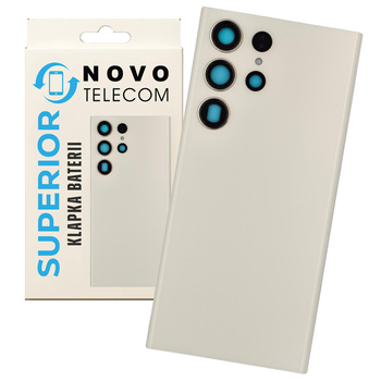 do Samsung S23 Ultra klapka baterii plecki szkło tył kremowa Cream