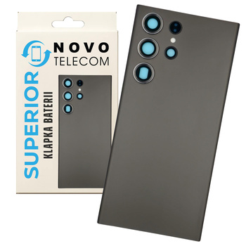 do Samsung S23 Ultra klapka baterii plecki szkło tył czarny Phantom Black