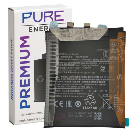 Bateria Pure Energy do Xiaomi Mi 11 bateria BM4X 4600mAh