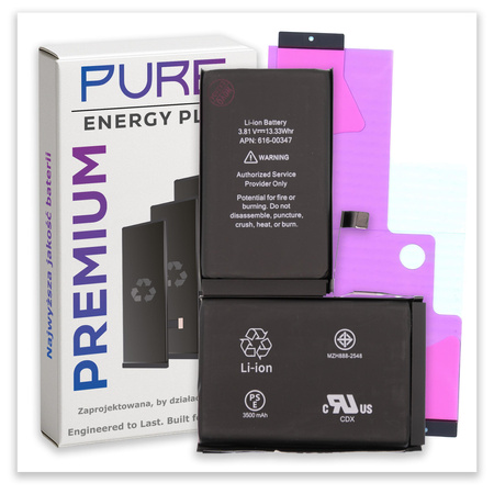 Bateria do iPhone X Świeża Większa PURE Energy Plus Akumulator 3200 mAh