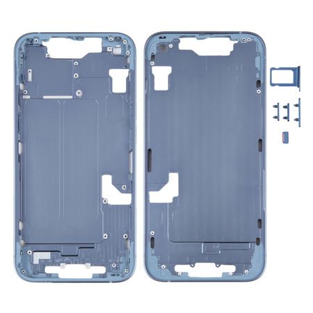 do iPhone 14 korpus ramka obudowa środkowa przyciski niebieski