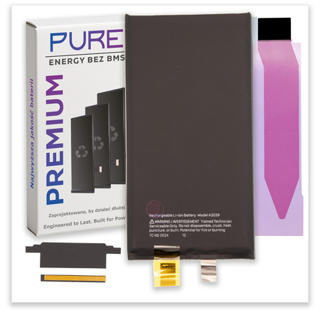 do iPhone 15 Plus bateria 4383mAh Pure bez BMS