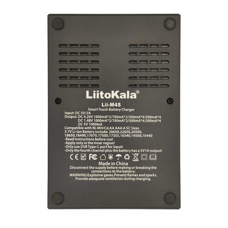 Ładowarka do baterii akumulatorów uniwersalna LiitoKala Lii-M4S 18650 AAA
