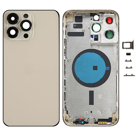 do iPhone 14 Pro Max obudowa ramka korpus przyciski MagSafe tył złoty