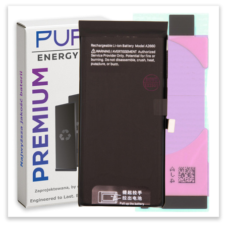 Bateria do iPhone 13 Mini Większa PURE Energy Plus Akumulator 2500 mAh