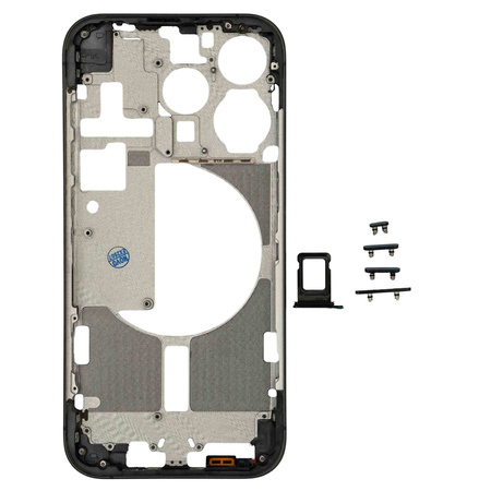 do iPhone 15 Pro korpus ramka obudowa środkowa przyciski czarny