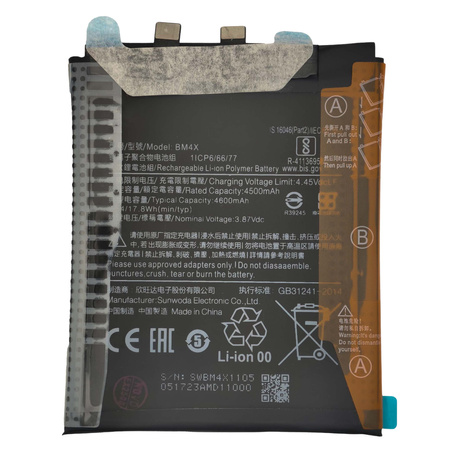 Bateria Pure Energy do Xiaomi Mi 11 bateria BM4X 4600mAh