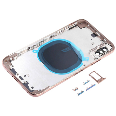 do iPhone XS obudowa ramka korpus przyciski tył złoty