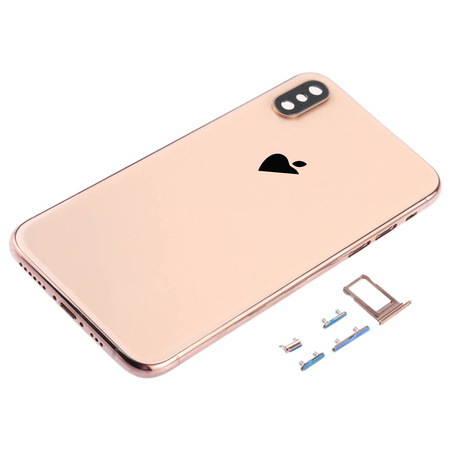 do iPhone XS obudowa ramka korpus przyciski tył złoty