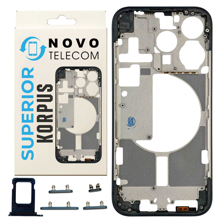 Korpus ramka obudowa do iPhone 15 Pro przyciski tacka SIM niebieski