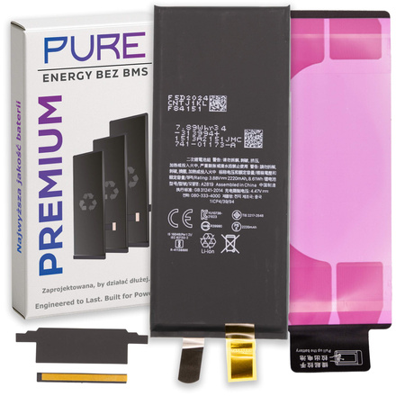 do iPhone SE 2022 bateria bez BMS Pure 2220mAh
