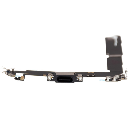 Złącze ładowania taśma dock port USB C mikrofon do Apple iPhone 16 Plus czarne OEM