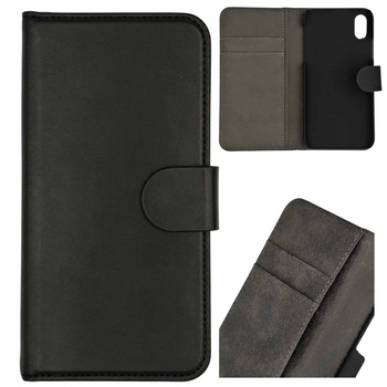 Etui Folio Case do iPhone X czarne eko skóra