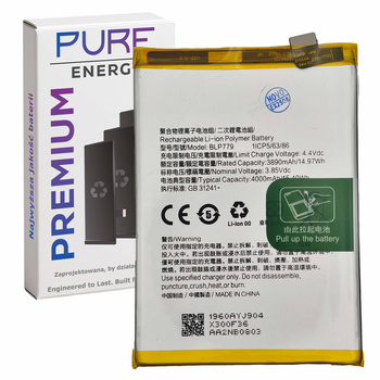 Bateria Pure Energy do Oppo A93 A92S Reno 4Z 5G bateria BLP779 4000mAh