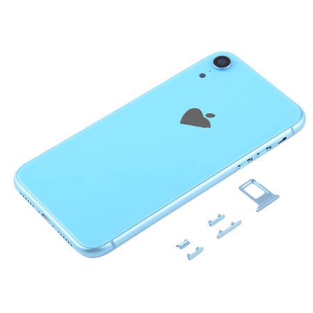 do iPhone XR obudowa ramka korpus przyciski tył niebieski