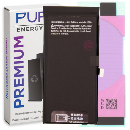 Bateria do iPhone 13 Mini Większa PURE Energy Plus Akumulator 2500 mAh