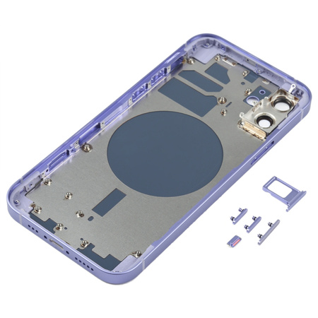 do iPhone 12 obudowa ramka korpus przyciski MagSafe tył fioletowy