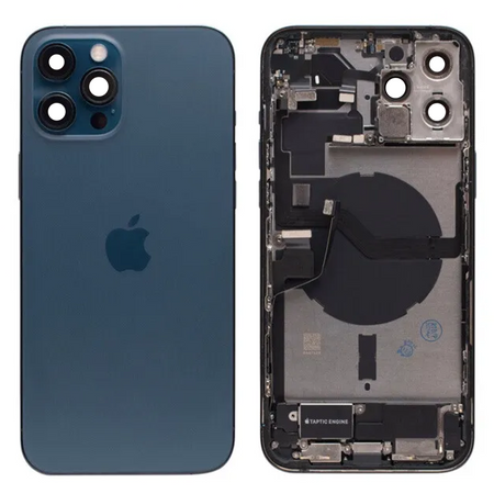 do iPhone 12 Pro Max obudowa ramka korpus tył niebieski demontaż A- uzbrojony