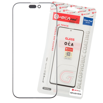 Szyba klej OCA wyświetlacza do iPhone 16 Plus szybka G+OCA