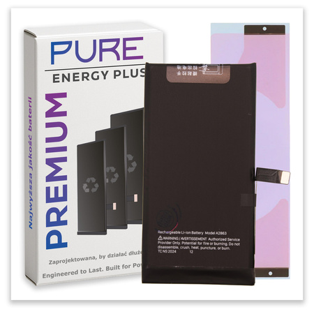 Bateria do iPhone 14 Świeża Większa PURE Energy Plus Akumulator 3500 mAh
