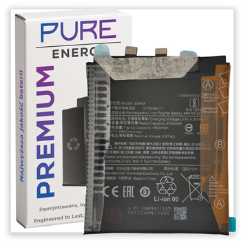 Bateria Pure Energy do Xiaomi Mi 11 bateria BM4X 4600mAh