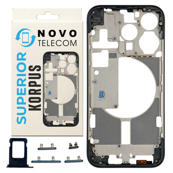 Korpus ramka obudowa do iPhone 15 Pro przyciski tacka SIM czarny