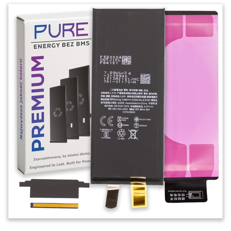 do iPhone SE 2022 bateria bez BMS Pure 2220mAh