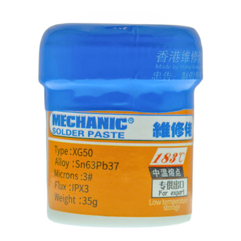Pasta Lutownicza Mechanic XG-50 35g Płynna Cyna Sn63/Pb37 183°C MCN-300