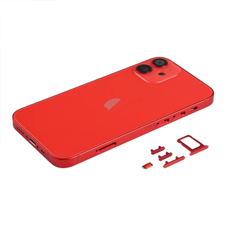 do iPhone 12 mini obudowa ramka korpus przyciski MagSafe tył czerwony
