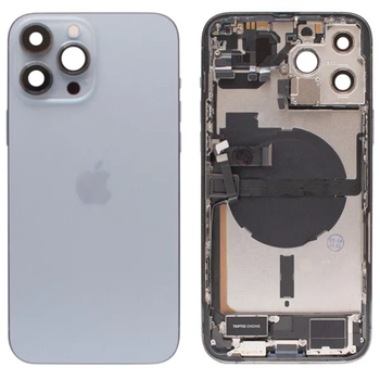 do iPhone 13 Pro Max obudowa ramka korpus tył niebieski demontaż A- uzbrojony